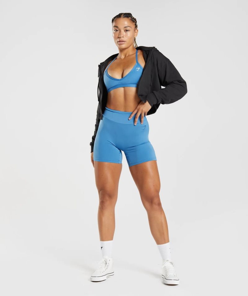 Women's Gymshark GS Power Original Tight Shorts Blue | CA AD70N6